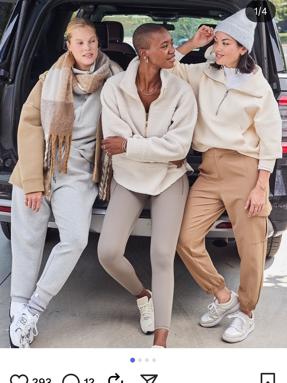 CALIA by Carrie Underwood Cream Teddy Half-Zip Jacket - Picture 5 of 6
